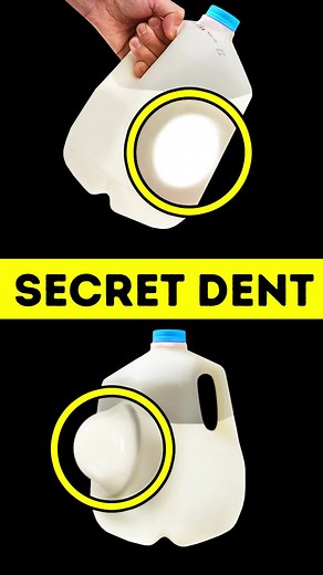 Secret dent on a milk jug! #milk #secret | Now I've Seen Everything