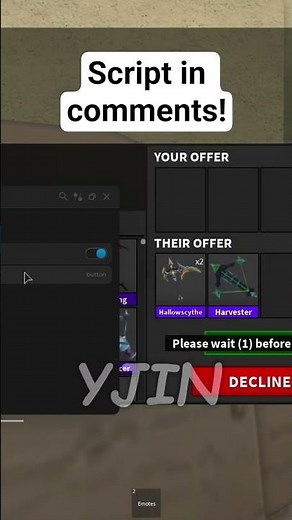 YJIN TRADE SCUM SCRIPT! | FORCE ACCEPT, FREEZE TRADE | #mm2 #roblox #delta