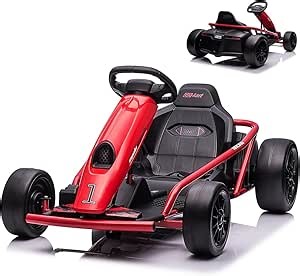 PALBY'S Go Kart for Kids, 24V 9Ah Battery, 300W*2 Motors, 8MPH High Speed Drifting, Slow Start Function, Music, Horn, Max Load 155lbs, Racing Toy for Kids 8-12 Years, Red