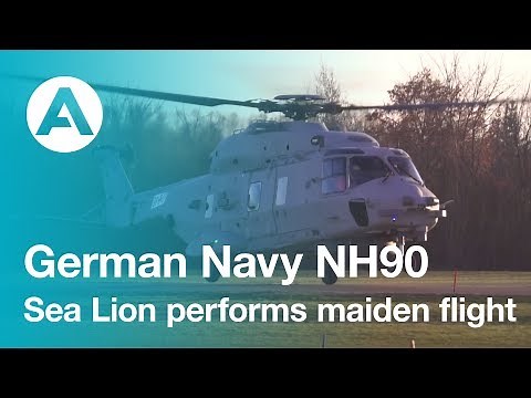 German Navy NH90 Sea Lion performs maiden flight
