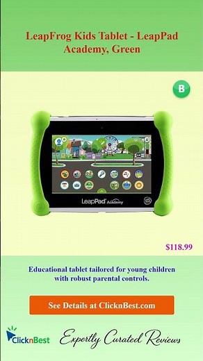 LeapFrog Kids Tablet - LeapPad Academy, Green