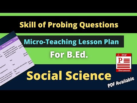Skill of Probing Questions | Social Science Micro-Teaching Lesson Plan for B.Ed.
