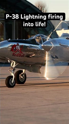 P-38 Lightning firing into life!