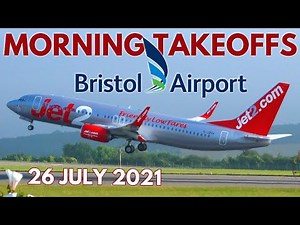 FIRST WAVE Departures at Bristol Airport (Inc 737 MAX 8 + Jet2, & FULL ATC) | Morning Takeoffs (4K)