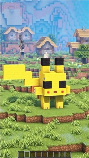 Minecraft pikachu 😍 | #minecraft #pikachu #pokemon #minecraftshorts