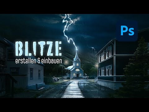 Easily create and add lightning bolts | Thunderstorm Photoshop Tutorial