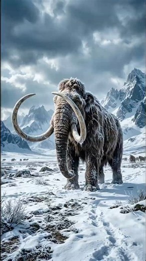 These Giants Once Ruled the Frozen World! 🥶🦣 #WoollyMammoth #AnimalFacts