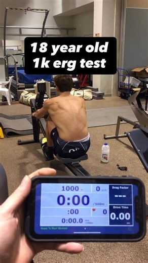 Logan Ullrich on Instagram: "18 year old 1k erg test ⛓️ When I was 18 I tried to compete for quite a few different age group world records. The 1k test was one I thought I would have a go at beating. The record at the time for 17-18 year olds was around 2:44, and now it’s at an insane 2:41.1. My score of 2:47.7 was a good bit off the record but I’m still really happy I tried. I knew going into it that there was a slim chance I would succeed, but that was no reason to not give it a go. Looking ba