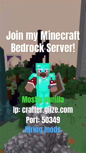 Join my Minecraft Bedrock Server! #shorts #minecraft #gaming