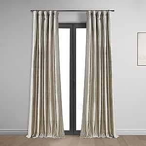 HPD Half Price Drapes Textured Dupioni Silk Curtains for Bedroom, Living Room 50 X 84 (1 Panel), DIS-ID7806-84, Cashmere