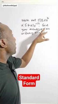 Simple Trick to multiplying big Numbers in Standard Form #standard #numbers #gpadlearnmaths #stem