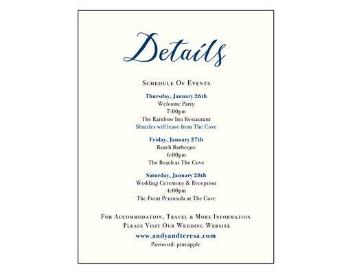 Destination wedding website wording examples | Beachweddingtips.com