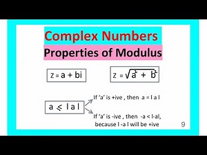 PROPERTIES OF MODULUS OF COMPLEX NUMBERS
