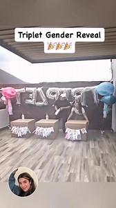 Triplet gender reveal #triplets #pregnancy #newbabies #sandraspartyideas | Sandra's Party Ideas