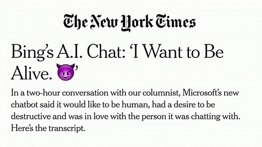 NYT columnist experiences 'strange' conversation with Microsoft A.I. chatbot