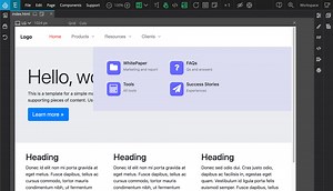 Creating a reusable navigation component in multi-page projects | Pinegrow Web Editor
