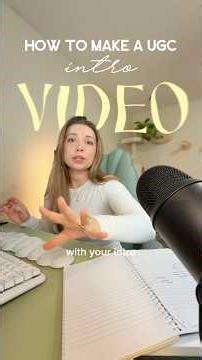 How to make an intro video for UGC apps/beginners! #contentcreator #influencer #ugc