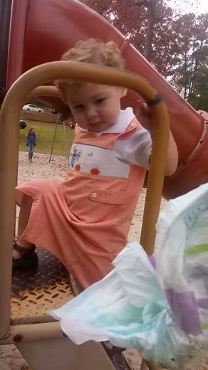 Mac's diaper fell off