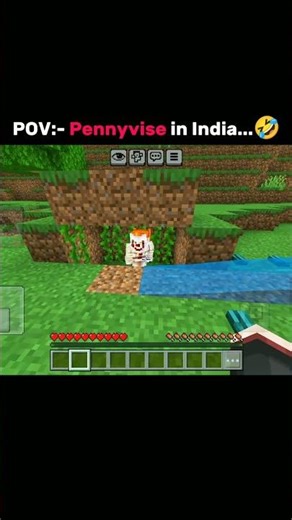 Pennyvise in India...🤣 #minecraft