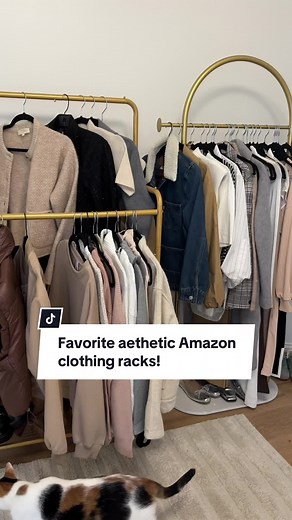 Clithing racks from amazon that are affordable, sturdy and aesthetic! Small and compact bit holds a lot! #amazonfinds2023 #amazonhomefinds2023 #clothingrack