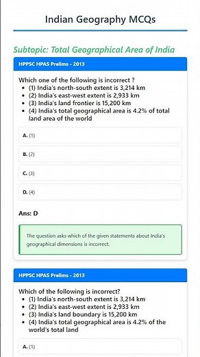 Total Geographical Area of India