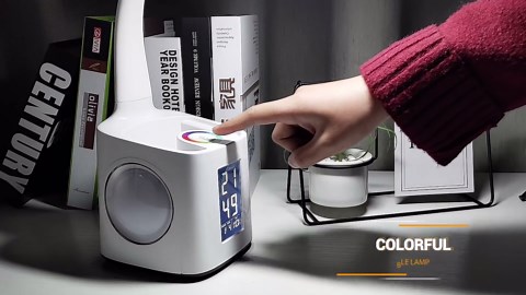 7-in-1 Study Desk Lamp with USB Charging, Screen, Calendar, Color Night Light, Kids LED Table Lamp with Pen Holder, Clock, Reading Light, 10W