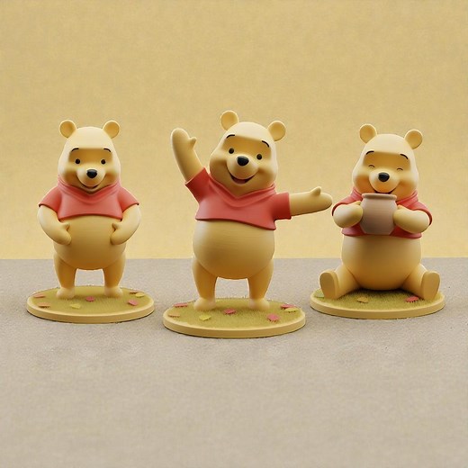 3D Winnie the Pooh Figure STL File, Easy Print - Etsy