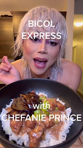 BICOL EXPRESS with CHEFANIE PRINCE • • #stephanieprince #dragrace #Canadasdragrace #drag #dragqueen #filipino #foodtok #food #bicolexpress