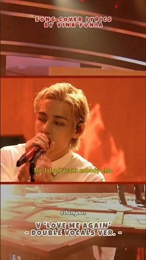 Outro | V 'Love Me Again' Double Vocals Ver. | Song Cover Lyrics by Vina Yunia #v #taehyung #bts