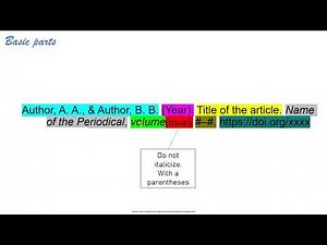 How to cite a Journal Article using APA 7th edition