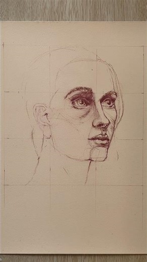 This sketch on Pastelmat was created with a chalk pastel colour pencil and plays with a tension …