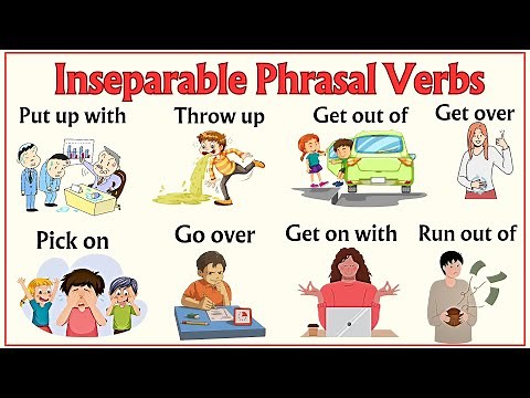 Lesson 43: Common INSEPARABLE Phrasal Verbs | English Vocabulary #phrasalverbs