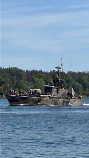 A Swedish Cold War relic: the gas turbine-powered warship. #stockholm #military #shipspotting