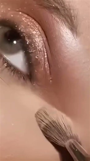 silver glittery eyes makeup tutorial #perfect #eye makeup 💞💞
