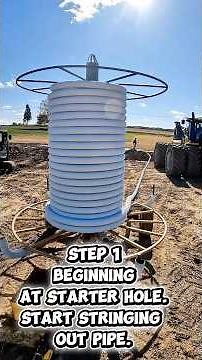 Steps of the Drain tile stringer cart! 🚜 (Day in the life) #drainage #draintile #farmequipment