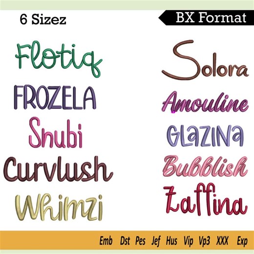 30 BX 3D Puff Font Machine Embroidery Bundle, Full Alphabet Designs, Uppercase Lowercase Letters, PES DST - 6 sizes- Instant Download - Etsy.de