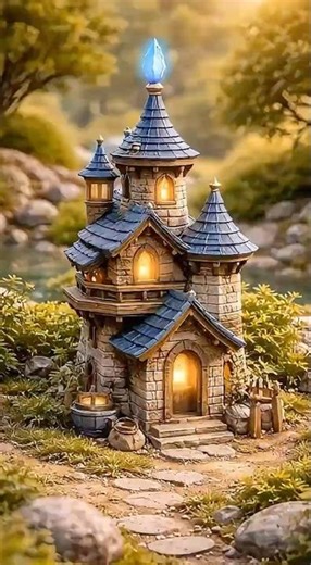 🌿✨A Tiny Magical House in the Forest #MiniatureBuilding #CozyFantasy #QuietBuild