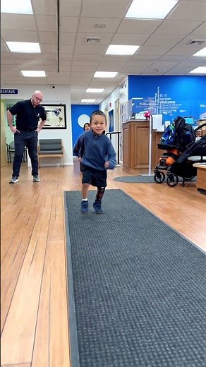 5-Year-Old BK Amputee Running with His New Prosthetic Leg