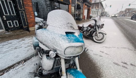 ‘I love coming out here’: Port Dover, Ont. draws few bikers despite snowy weather