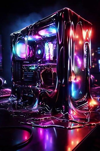 Melting Gaming PC Case 🔥 | Realistic Fans & RGB Loop