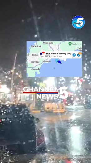 WEATHER HALTS DOCKING OF BLUE WAVE HARMONY The Blue Wave Harmony was unable to berth tonight due to severe weather conditions between Trinidad and Tobago. According to information shared with Channel 5 News, the vessel was stopped over the Toco area before later resuming its journey. The boat reportedly approached port; however, heavy showers and strong winds forced it back out to sea. Low visibility and persistent rainfall led to what has been described as an “abortion of operations,” with a de