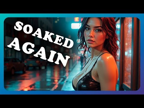 She Walks Through the Night Rain 🌧️ | Flawless AI Girl in Motion