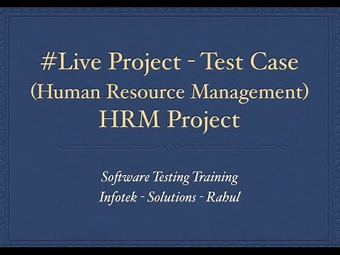 Software Manual Testing Project - Human Resource Management Project