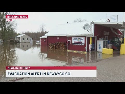 Taking a live look at flooding in Newaygo County | BREAKING NEWS UPDATE
