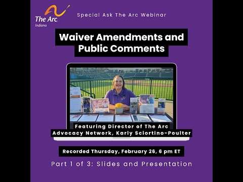 Special Ask The Arc - Proposed Waiver Amendments Presentation