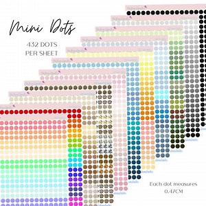 Mini Functional Dots | Planner Stickers, Tiny, Calendar Dots, Oodlemadoodles - Etsy UK