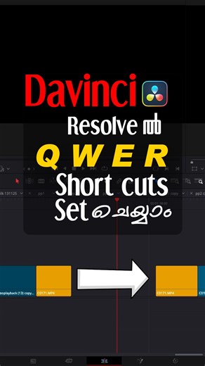 Shyam Ps | My secret QWER keyboard setup in DaVinci Resolve ⌨️ Transform your editing experience! Mastering keyboard shortcuts can slash your editing... | Instagram