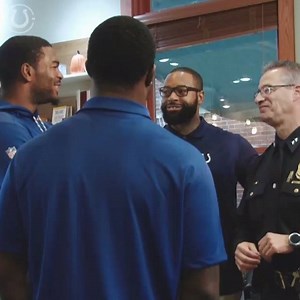 85K views · 1.8K reactions | As part of their action plan, Colts players met with officers around Indianapolis this morning to discuss community issues and shared goals for the city: | Indianapolis Colts | Facebook