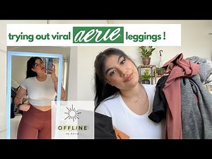 AERIE OFFL/NE TRY ON HAUL (legging review +squat test)