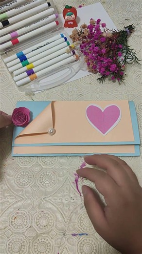 Heart Flower Foldable Card DIY | Easy Pop-Up Love & Blossom Greeting! 🌸💖